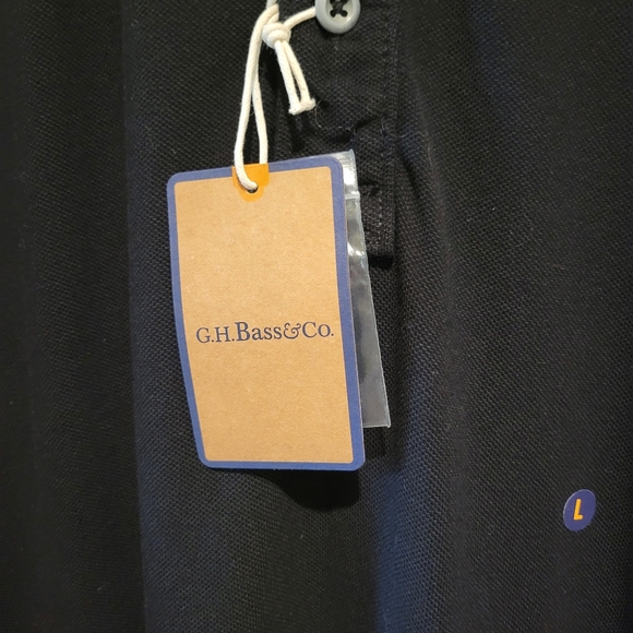 G.H. Bass & Co. Black Polo Shirt, NWT - Picture 3 of 4
